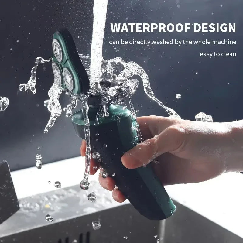 New Electric Shaver LED Digital Display Three-head Floating Razor USB Rechargeable Washing Multi-function Beard Knife