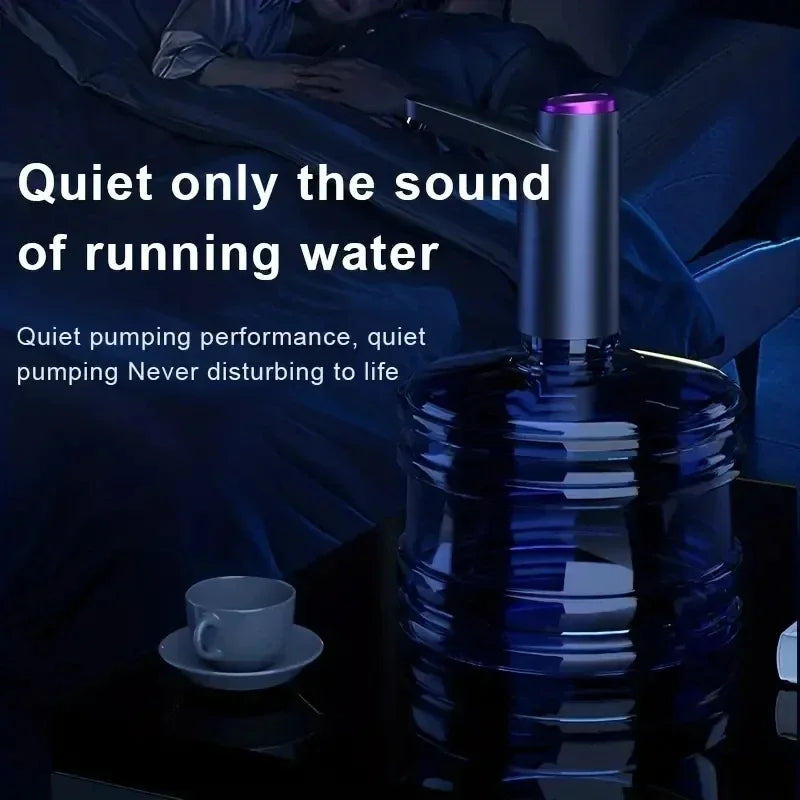 1pc USB rechargeable bucket water pump device for automatic water dispenser, wireless electric water pump