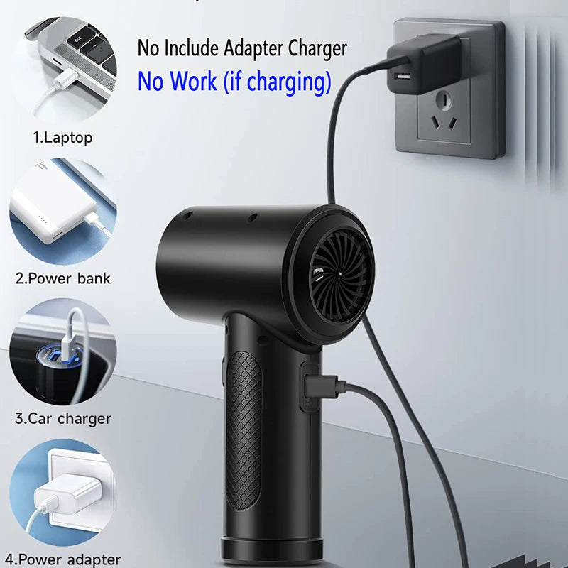 51000RPM Electric Air Duster – Wireless Keyboard & Computer Cleaner