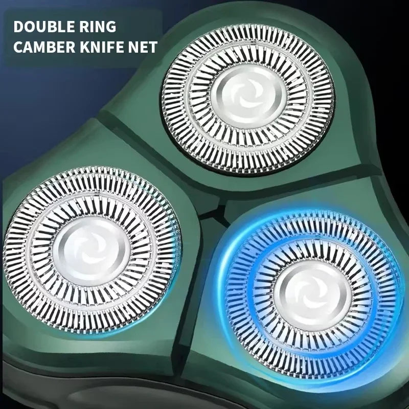 New Electric Shaver LED Digital Display Three-head Floating Razor USB Rechargeable Washing Multi-function Beard Knife