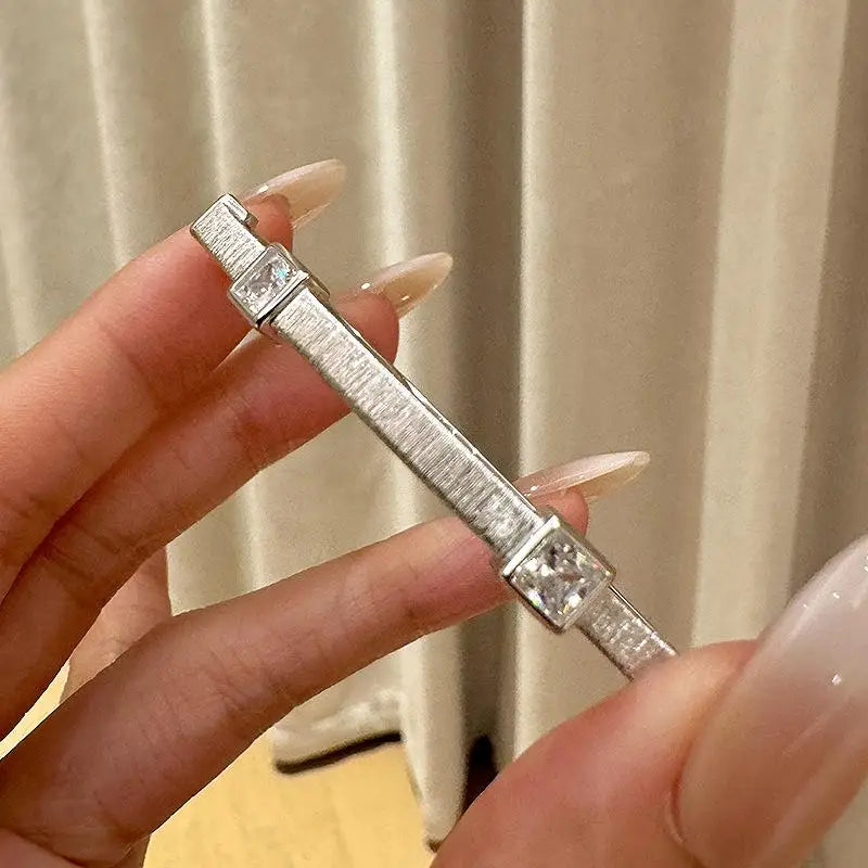 fashion light luxury bangles for men Star brushed square diamond bracelet for women's new in and women banquet jewelry gifts